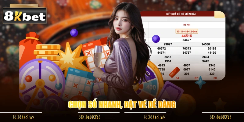 Chọn số nhanh, đặt vé dễ dàng